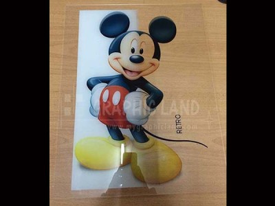 impression sur acrylique, Mickey