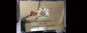 impression sur cuivre, Ambassade Royaume Uni