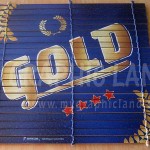 impression sur raphia, bière Gold