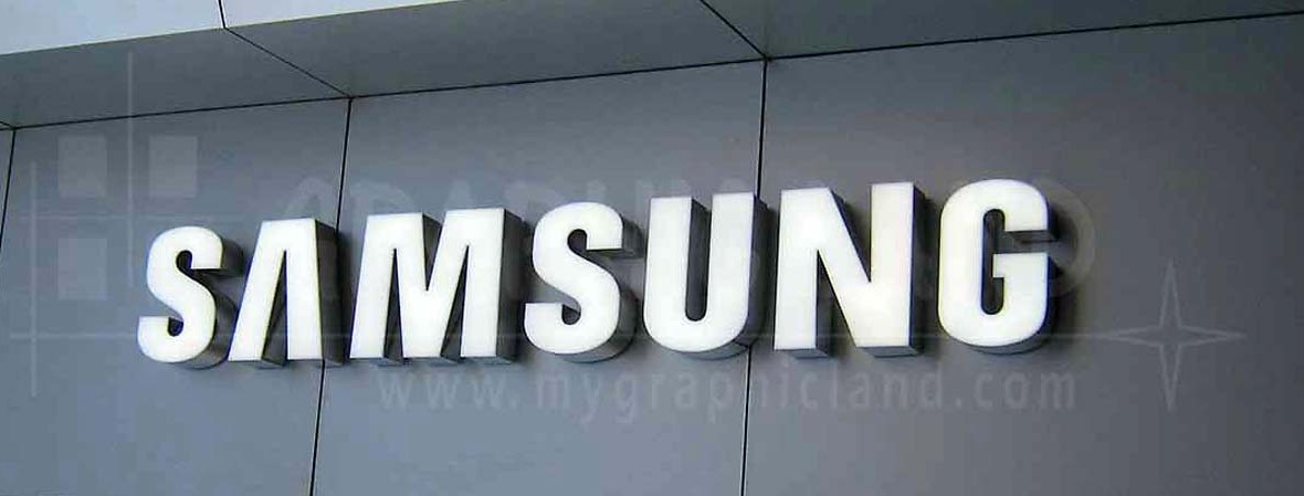 Enseigne lettres lumineuses Samsung