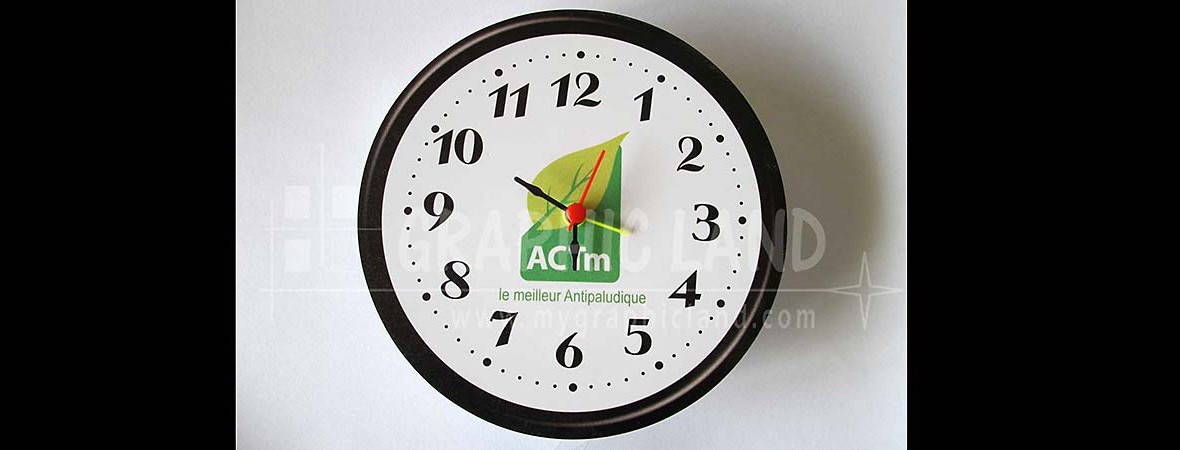 horloge publicitaire