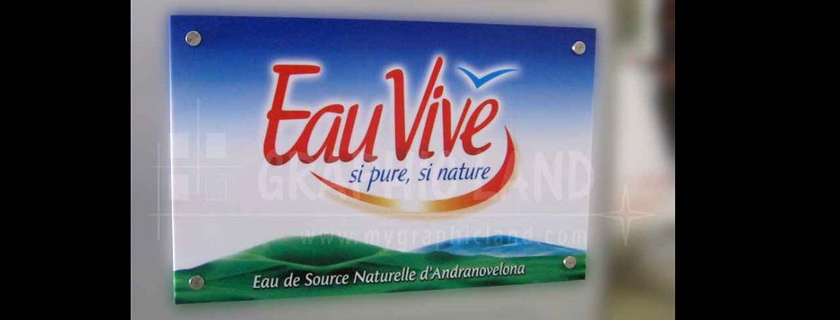 impression sur acrylique, Eau Vive