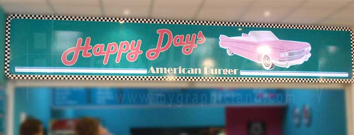 Impression sur alucobond : Happy Days