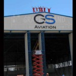 Enseigne lettres lumineuses GS Aviation